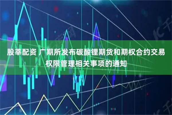股莘配资 广期所发布碳酸锂期货和期权合约交易权限管理相关事项的通知