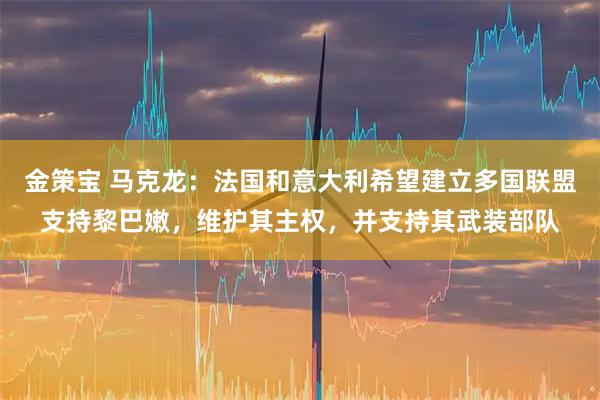 金策宝 马克龙：法国和意大利希望建立多国联盟支持黎巴嫩，维护其主权，并支持其武装部队
